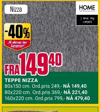 Europris TEPPE NIZZA tilbud