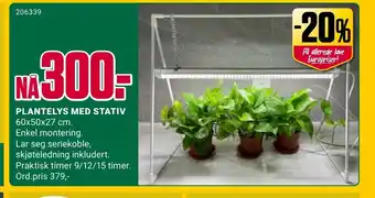 Europris PLANTELYS MED STATIV tilbud