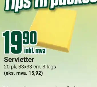 Europris Servietter tilbud