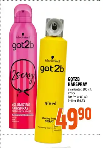 Coop Obs GOT2B HÅRSPRAY tilbud