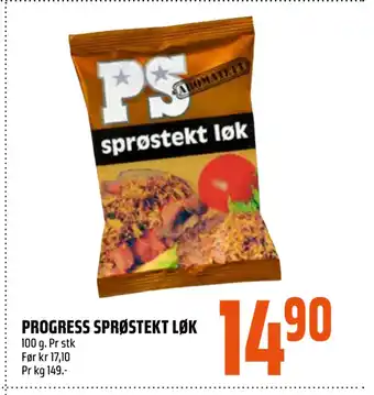 Coop Obs PROGRESS SPRØSTEKT LØK tilbud