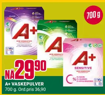 Europris A+ VASKEPULVER tilbud