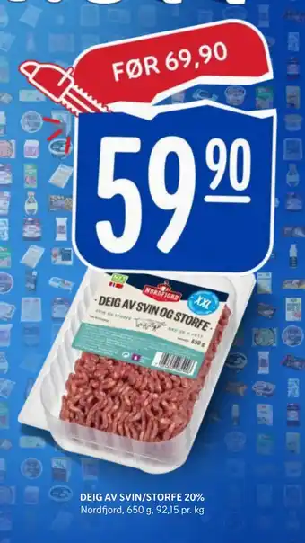 Rema 1000 DEIG AV SVIN/STORFE 20% tilbud