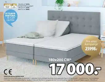 JYSK GOLD E35 REGULERBAR SENG tilbud