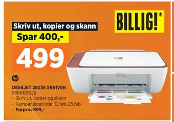 POWER DESKJET 2823E SKRIVER tilbud