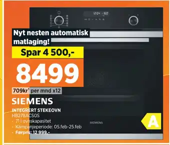 POWER INTEGRERT STEKEOVN tilbud