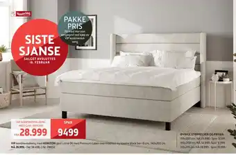 Bohus VIP KONTINENTAL SENG MED GAVL 140X200 tilbud