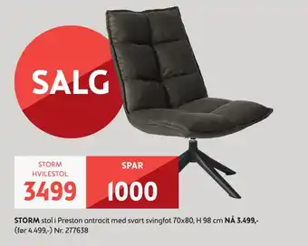 Bohus STORM HVILESTOL tilbud