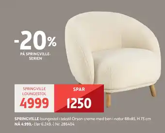 Bohus SPRINGVILLE LOUNGESTOL tilbud