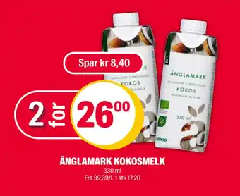 Coop Extra ÄNGLAMARK KOKOSMELK tilbud