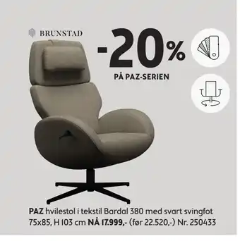 Bohus PAZ hvilestol tilbud