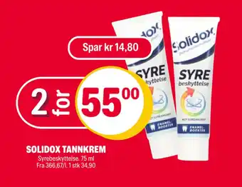 Coop Extra SOLIDOX TANNKREM tilbud