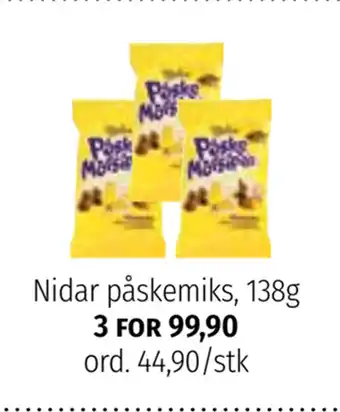 Nille Nidar påskemiks, 138g tilbud