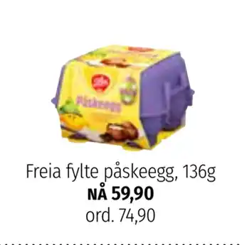 Nille Freia fylte påskeegg, 136g tilbud