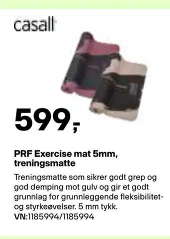 XXL Sport PRF Exercise mat 5mm, treningsmatte tilbud