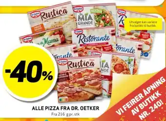 Bunnpris ALLE PIZZA FRA DR. OETKER tilbud