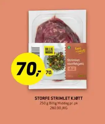 Bunnpris STORFE STRIMLET KJØTT tilbud