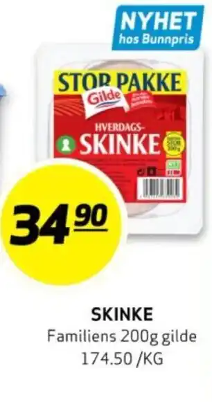 Bunnpris SKINKE tilbud