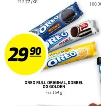 Bunnpris OREO RULL ORIGINAL, DOBBEL OG GOLDEN tilbud