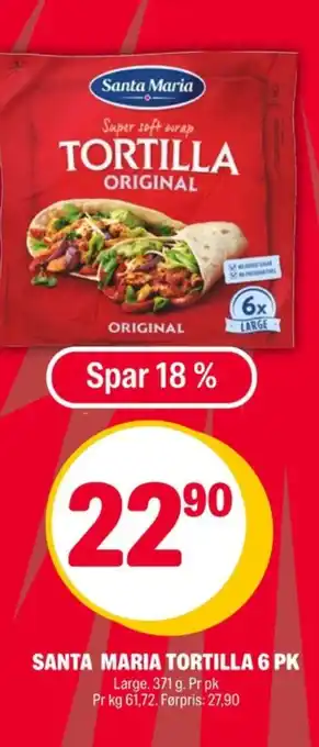 Coop Extra Santa maria tortillas tilbud