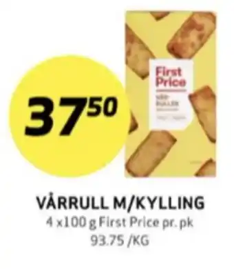 Bunnpris First price vårruller tilbud