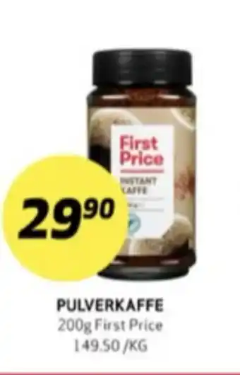 Bunnpris First price instant kaffe tilbud