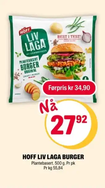 Coop Extra Liv laga vegetarburger tilbud