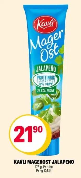 Coop Extra Kavli smøreost jalapeno mager tilbud