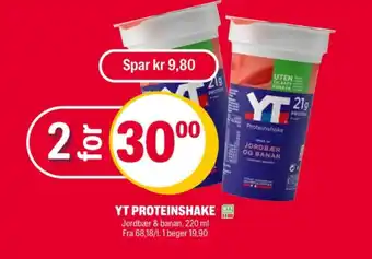 Coop Extra Yt proteinshake jordbær & banan tilbud