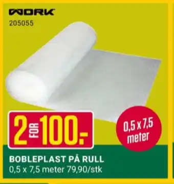 Europris Work bobleplast tilbud