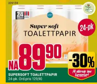 Europris Super soft toalettpapir tilbud
