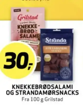 Bunnpris Grilstad salami knekkebrød tilbud