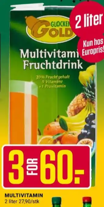 Europris Glocken gold multivitaminjuice tilbud