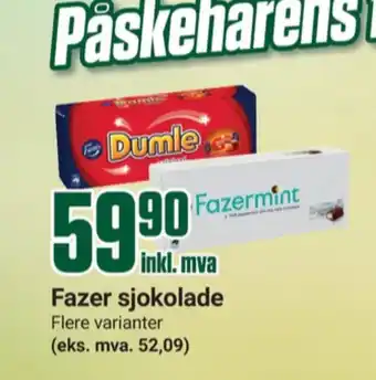 Europris Fazermint konfekt tilbud