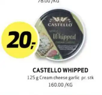 Bunnpris Castello kremost whipped hvitløk tilbud