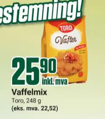 Europris Toro vaffelmix tilbud