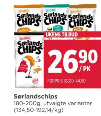 Meny Original chips havsalt tilbud