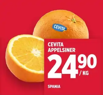 Meny Cevita appelsiner tilbud