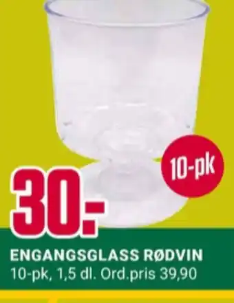 Europris Ukjent engangsglass tilbud