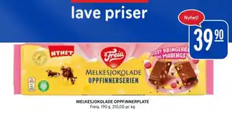 Rema 1000 Melkesjokolade sjokoladeplate tilbud