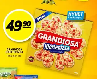 Bunnpris GRANDIOSA HJERTEPIZZA tilbud