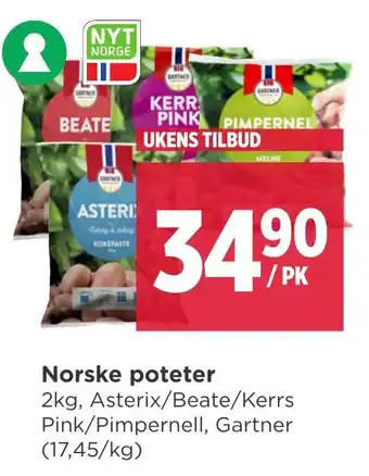 Meny Norske poteter tilbud