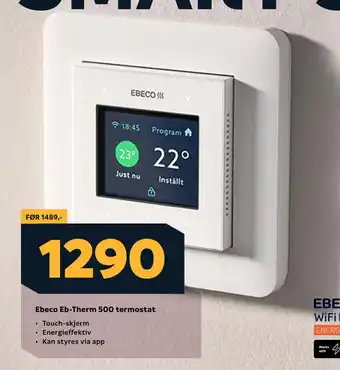 Megaflis Ebeco Eb-Therm 500 termostat tilbud