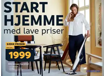 Megaflis Nilfisk støvsuger Easy 36V hvit tilbud