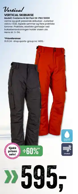Sport Outlet VERTICAL SKIBUKSE tilbud