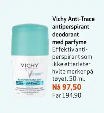 Apotek 1 Vichy Anti-Trace antiperspirant deodorant med parfyme tilbud