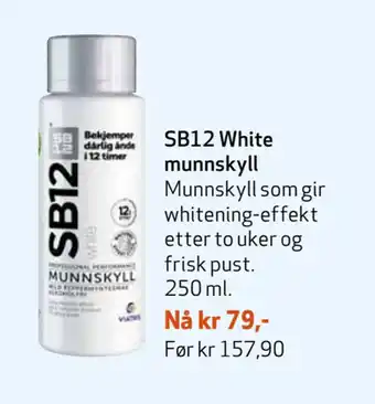 Apotek 1 SB12 White munnskyll tilbud