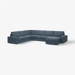 IKEA Kivik Hjørnesofa, 6-seters med sjeselong, Gunnared blå tilbud