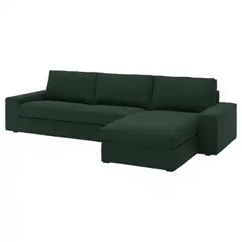 IKEA Kivik 4-seters sofa med sjeselong, Tallmyra mørk grønn tilbud