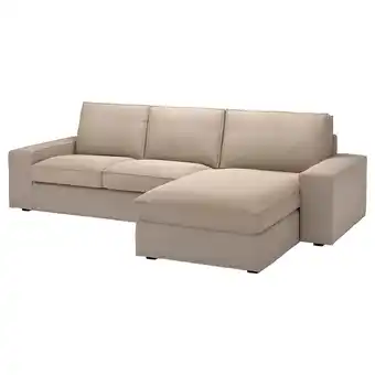 IKEA Kivik 3-seters sofa med sjeselong, Tallmyra beige tilbud